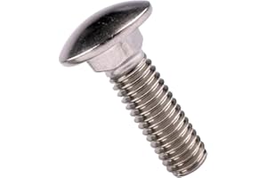 VAMUOEFL 1/2-13 x 1-1/2" Carriage Bolts Screws, 18-8 Stainless Steel 304, Round Head, Square Neck, UNC Fully Machine Coarse Threaded,5Pcs