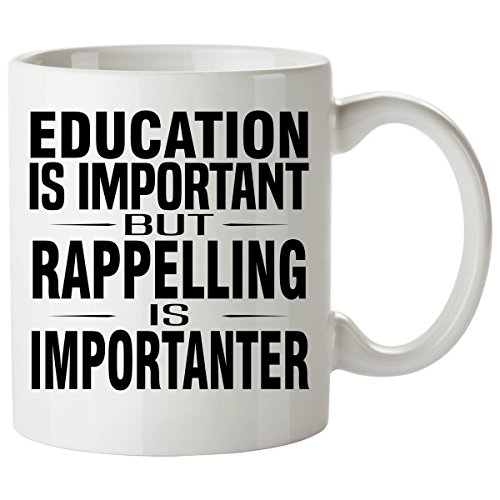 RAPPELLING Mug 11 Oz - Good for Gifts - Unique Coffee Cup Accessories