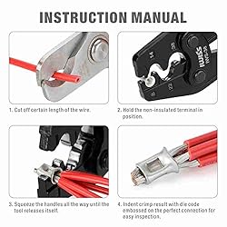 IWISS Crimper for AWG 8-2 Works for Non-Insulated
