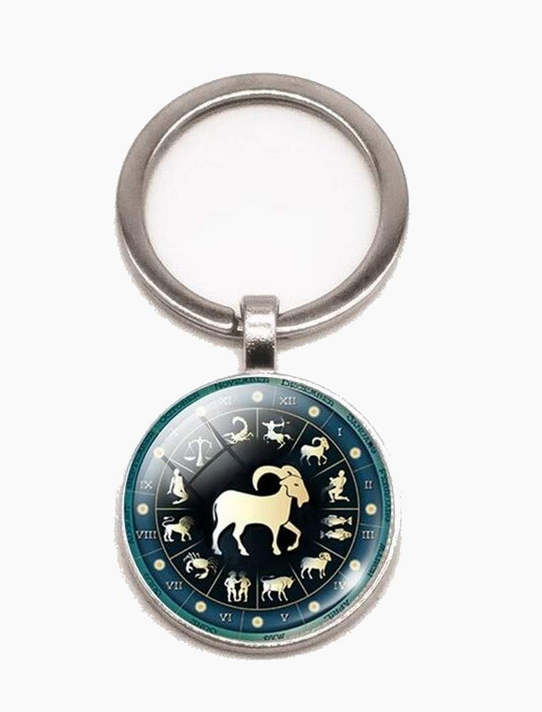 Key Ring, Zodiac Sign Bag Jewelry + Carabiner Gift (Capricorn)