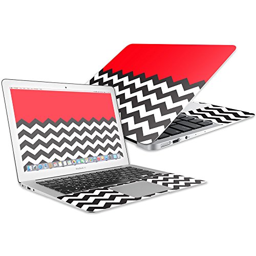 MightySkins Skin Compatible with Apple MacBook Air 13" (2017) - Red Chevron | P…
