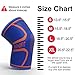 Knee Compression Sleeve for Knee Pain - Men Women Sports Knee Support Brace for Running, Hiking, Weightlifting, Workout (Medium, Orange - Blue)