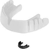 OPRO UFC Snap-Fit Instant Level Mouth Guard – Quick Protection Mouthguard for Lacrosse, jiu Jitsu, Rugby, MMA, Boxing Wrestling & Football Mouthpiece – Includes Mouth Guard Case (Adult, UFC White)