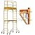 CBM scaffold Multipurpose Maxi Square Baker Style Scaffold Tower Package - 12ft., 1,000-Lb. Capacity, Model# 2MFSH