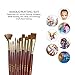 Paint Brush (Set of 10) - Premium Nylon Artistrove Brushes for Watercolor, Acrylic & Oil Painting | Perfect For Painting Canvas, Ceramic, Clay, Wood & Models - Great For Beginners & Students!
