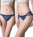 Sexy High Cut Underwear for Women Peacock Pattern Transparent Soft Lace Briefs Lingerie (Black Purple Red White, Pack of 4) (XL US/L, Black Blue Red White)