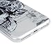 iPhone 8 Plus Case, iPhone 7 Plus Case - Shockproof Flexible TPU Rubber Skin Gel Bumper Case with IMD Technology Anti Color-Fading Print Patterns Slim Fit Protective Cover by Badalink - Flowers/Skull