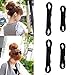 4PCS Fireboomoon Magic Clip French Twist Hairstyle Donut Clip Maker Former Twist Tool Curler L+S, Hairstyle Must-haves Tool Magic Twist Magic Bun Maker Curler Formers Magic Clip French(Black)