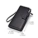 Rfid women's wallets ladies Leather Wristlet organizer with phone slot large capacity