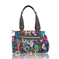 Lily Bloom Triple Section Landon Multi-Purpose Satchel Bag (Sunflower Peace)