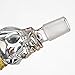 Skull Crown Glass Herb Holder Smoking Bowl (14mm Male Clear Yellow Crown)