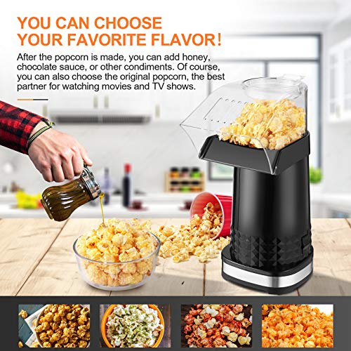 Hot Air Popper Popcorn Maker,1200W Electric Popcorn Maker,BPAFree, 3
