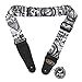 Kmise MI0288 Adjustable Soft Leather Thick Strap for Electric Acoustic Guitar Bass, Black