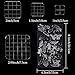 Sntieecr 4 Pieces Assorted Sizes Acrylic Stamp Blocks Clear Stamping Blocks with Grid Lines and 1 Sheet Clear Silicone Seal Stamps for DIY Scrapbooking Album Card Making