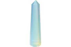 Opalite Crystal Towers ~ Natural Healing Crystal Point Obelisk for Reiki Healing and Crystal Grid (3- Inch)