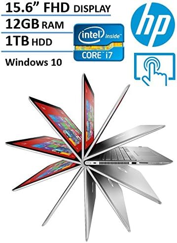 HP Envy X360 15.6" Full HD IPS Touchscreen 2 in 1 Laptop, Intel 7th Gen i7-7500U 2.7Ghz CPU, 12GB RAM, 1TB HDD, USB 3.0, HDMI, Backlit Keyboard, 802.11ac WIFI, Bluetooth, HD Webcam, RJ45, Windows 10