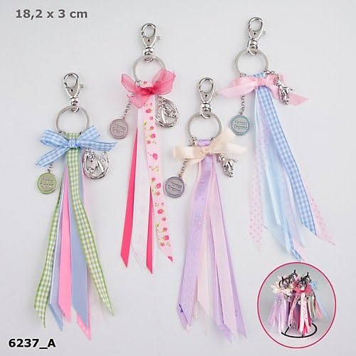 Horses Dreams Keyring with Ribbons - Purple Ribbon