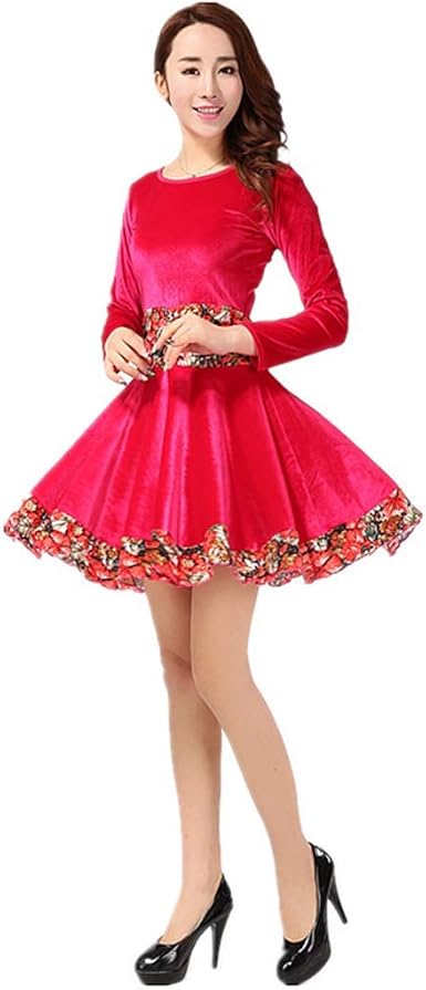 amazon red velvet dress