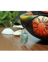 Collar de curación de cristal aguamarina.