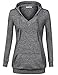 Messic Women's Burnout Color Lightweight Pullover Sweatshirt Hoodie with Kangaroo Pocket