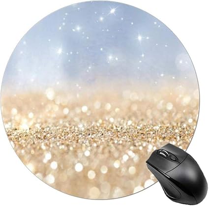 Amazon ゲーミングマウスパッド金と白のキラキラ背景デスクトップおよびラップトップ1パックラウンドマウスマット Perfecone マウスパッド 通販