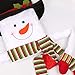 D-FantiX Snowman Christmas Tree Topper, Large Top Hat Scarf Snowman Tree Topper Hugger Outdoor Indoor Christmas Decorations Xmas Holiday Home Decor White