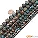 GEM-Inside 10mm Round Dyed Blue Crazy Lace Agate Smooth Gemstone Loose Beads Energy Stone Power Beads for Jewelry Making 15