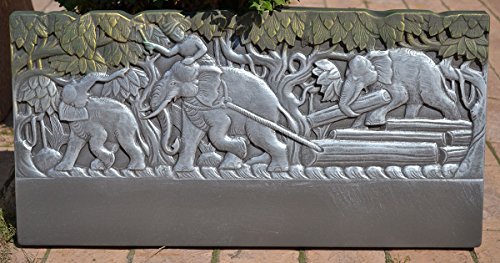Edge Stone Mold Elephant Border Mould ABS Plastic Concrete Cement FENCE #BR13