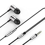 Earbuds, AILIHEN M10 Metal in Ear Headphones with Microphone Earphones for IOS Tablets Laptop Android Smartphones