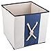Blue and White Nautical Collapsible Toy Storage Organizer by Clever Creations | Toy Box Folding Storage Cube for Kids Bedroom | Perfect Size Storage Cube for Books, Kids Toys, Baby Toys, Baby Clothes