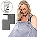 Baby Nursing Cover, Breastfeeding Cover up for Mom – Soft, Lightweight & Breathable – Best Large Multi-use Cover Scarf for Car Seat, Stroller. Bonus Wetbag & Ebook (Grey)