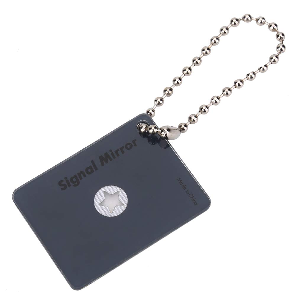 VGEBY Survival Signal Mirror Emergency Reflective Star Flash Mirror with Landyard