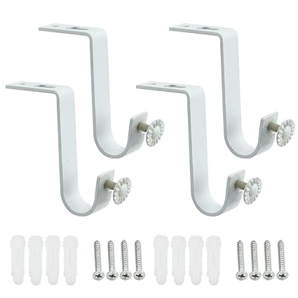 Amazon Com Tuoren Heavy Duty Curtain Rod Brackets White For 7 10