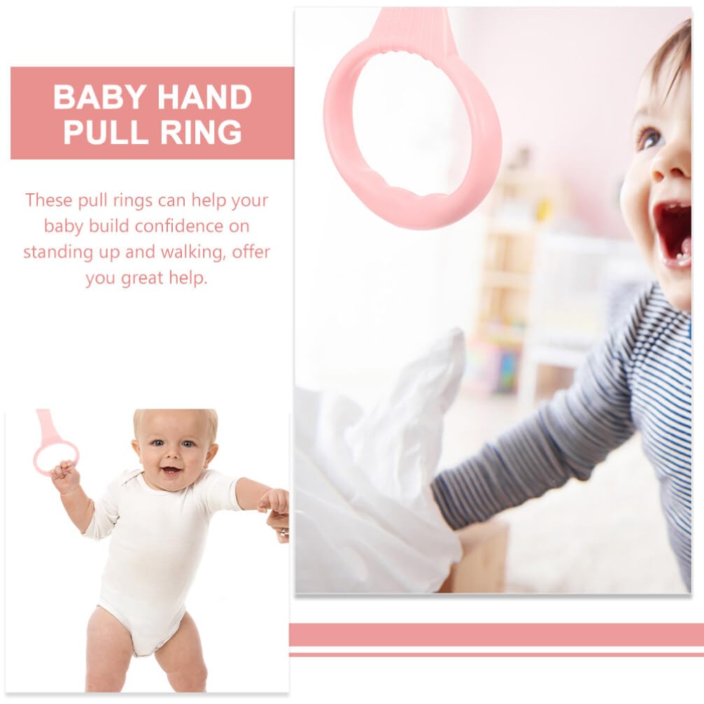 BESPORTBLE 4Pcs Baby Pull up Rings: Standing Walker for Standing and Walking Support - Safe and Comfortable Toys for Infants - Ideal for Playpen and Nursery Bed Use