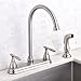 Shaco Modern Brushed Nickel Lead Free 2 handle Pull Out Prep Bar Sink Kitchen Faucets, Kitchen Faucet Pull Out