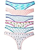 6 Pack Caramel Cantina Cotton Spandex Thongs