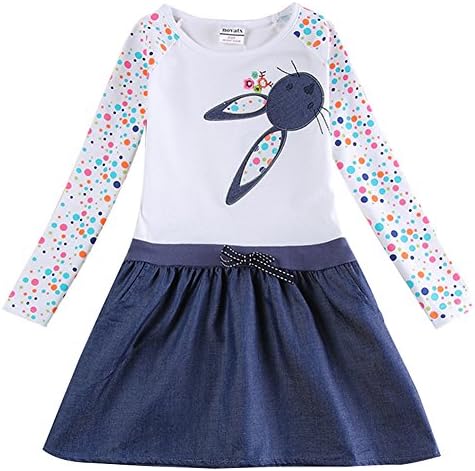Novatx Baby Girl Kids Outfit Clothes Clothing Sweater+ Lace A-line Dress 2 Pcs Set (2/3Y, White)