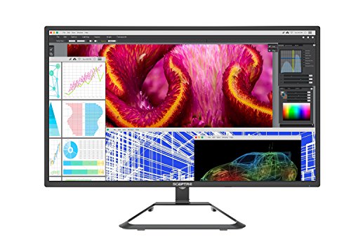 SCEPTRE-27-Inch-IPS-Ultra-4K-LED-Monitor-U278W-4000R-UHD-3840x2160-HDMI-20-DVI-DisplayPort-Speakers-Metallic-Black-2017