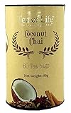 Tea of Life Chai Tea Jumbo Cannister, 60 Teabags (Coconut Chai)