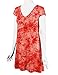 CTC Womens All Over Tie Dye V Neck Cap Sleeve T Shirt Dress - - Made in USA
