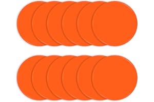 TuXHui Spot Markers Rubber Floor Dots 9inch Non Slip Agility Dots Flat Cones for Kids Sports Soccer Basketball Training, Gym Training, Preschool Kindergarten Classroom