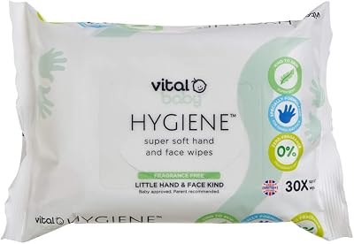 Vital Baby HYGIENCE Super Soft Hand and Face Wipes 30 Pack Fragrance Free