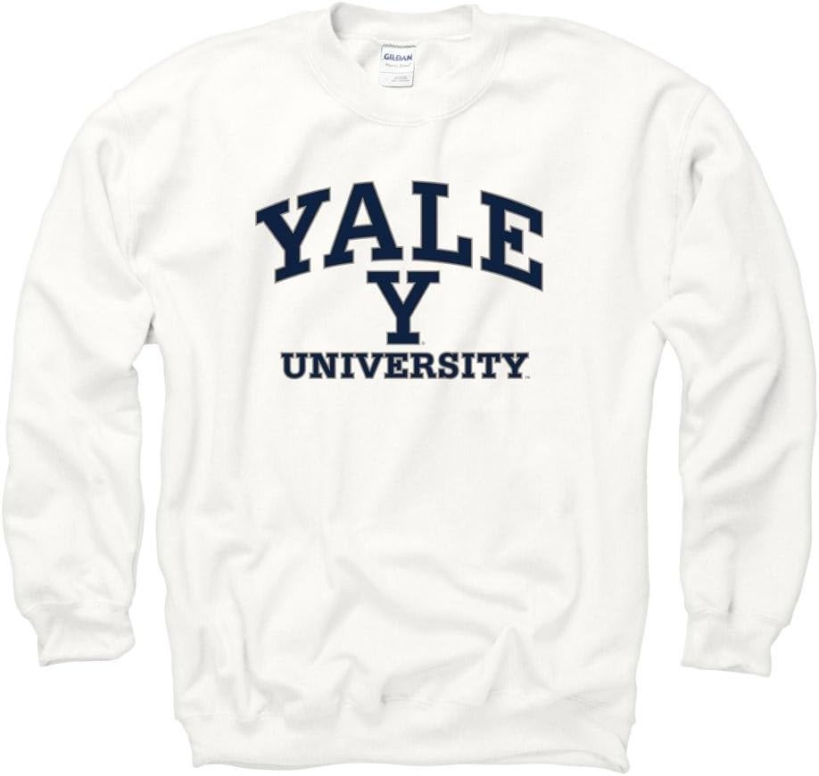 Shop College Wear Yale Bulldogs Men's Crew Neck Sweatshirt-White