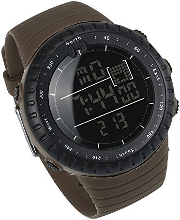 Zaidern LED Watches Men,Men's Watch Luxury Sport Analog Quartz Digital Watches Classical Military Army Sports Waterproof Rubber Band Round Dial Wrist Watches Black On Sale