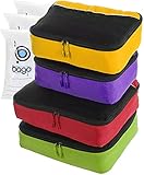 4 Travel Packing Cubes For Luggage Organizer / Suitcase + 6 Toiletry and Laundry Organizers