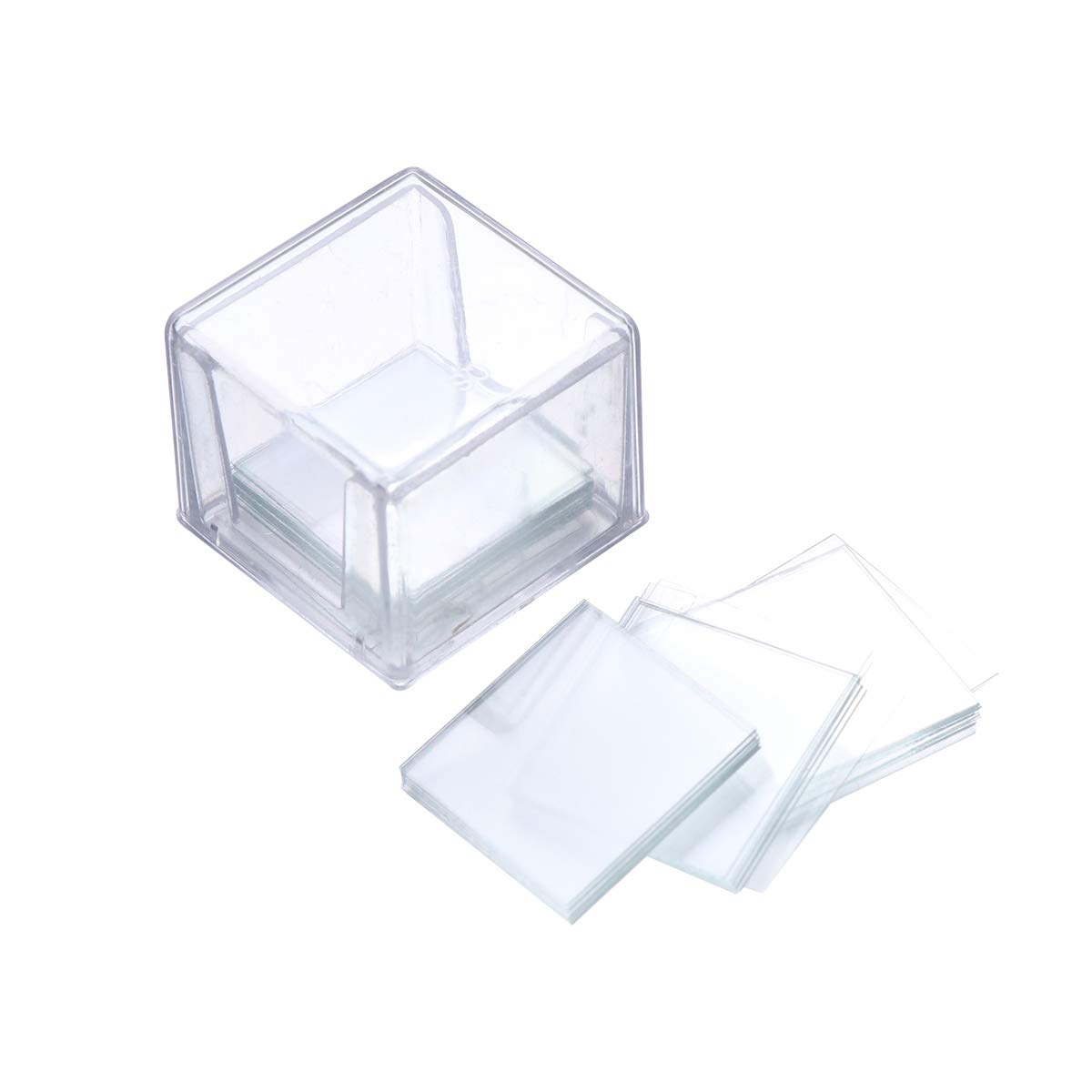 Hemobllo 100 PCS Blank Microscope Square Cover Glass for Optical Microscope