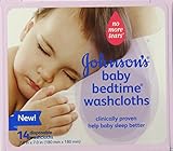 Johnson's Baby Bedtime Disposable Washcloths, 14 Count