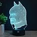 HUI YUAN Batman 3D Lamp Room Bedroom Decorative Night Light Multi 7 Color Change USB Cable Smart Touch Button LED Desk Table Light Kids Kiddie Gift Home Decoration
