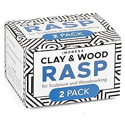 IMPRESA [2 Pack] Clay & Wood Rasp Surform Tool for