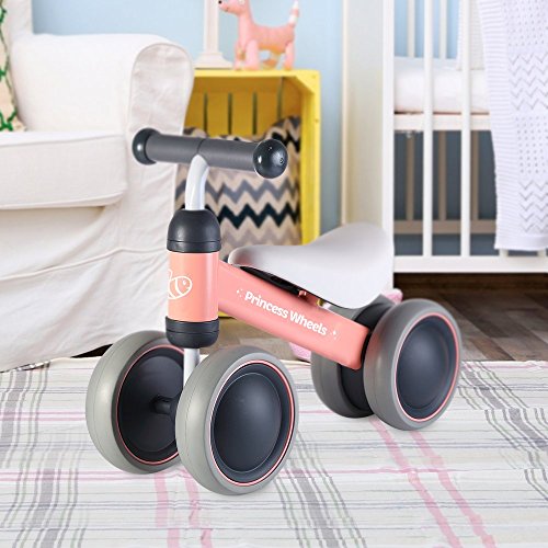 Ashtonbee Baby Balance Bike - Indoor Outdoor Pink Bicycle for Children Ages 10-24 Months - Thumbnail 7